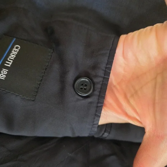 Cerruti 1881 Voyager Men's 40R Dark Gray Stripe Blazer Made in Italy Sport Coat - Picture 10 of 16